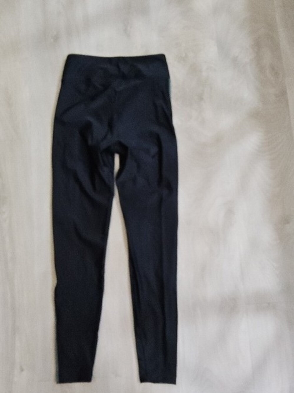Black Leggings with Olive Green Side Panels - Picture 2 of 4